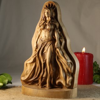 Hecate statue Hecate altar Goddess statue Greek goddess Greek mythology Greek statue Hecate art Hecate figurine Wood carving Witchcraft