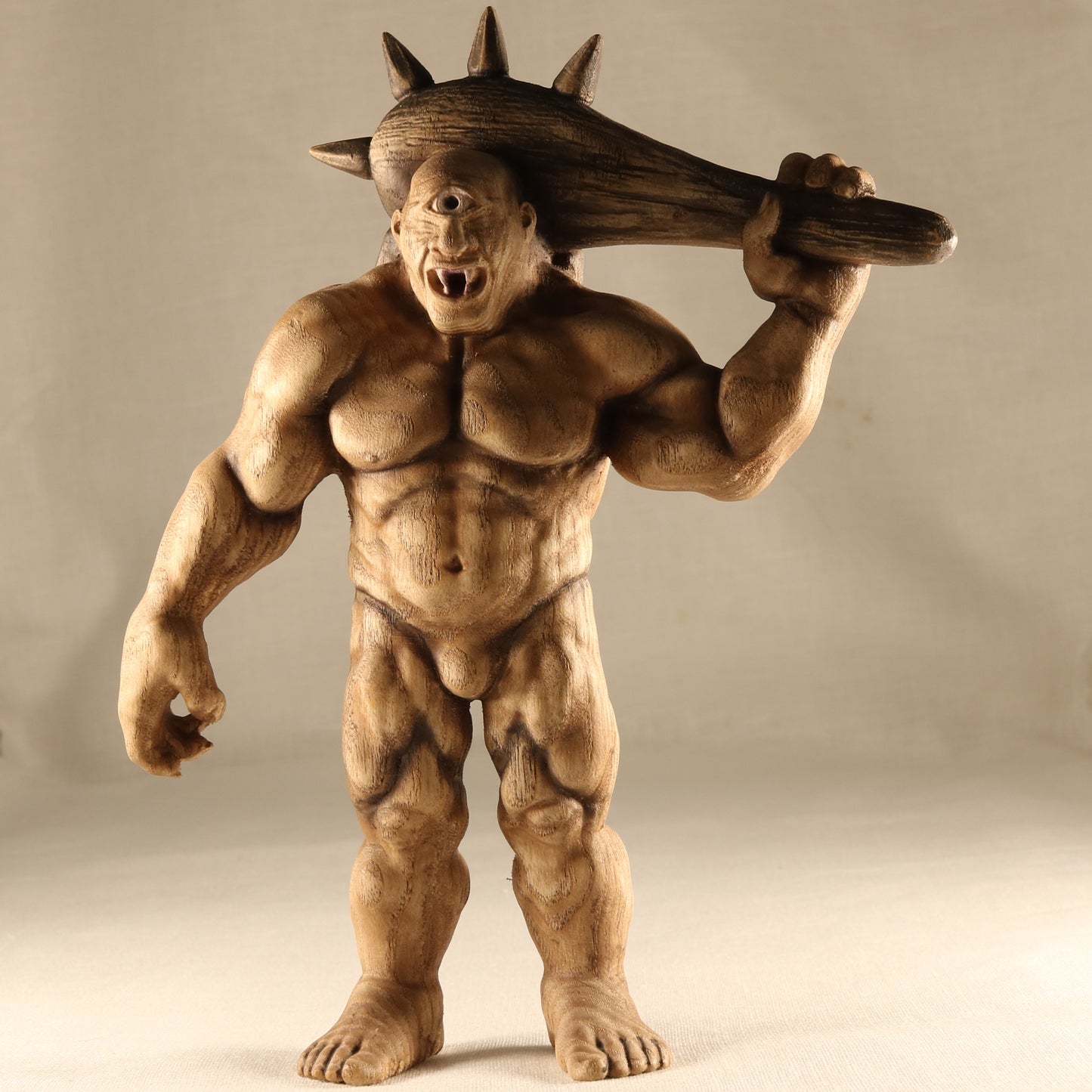 Cyclop Greek Sculpture Greek Mythology Monster Wooden Statue