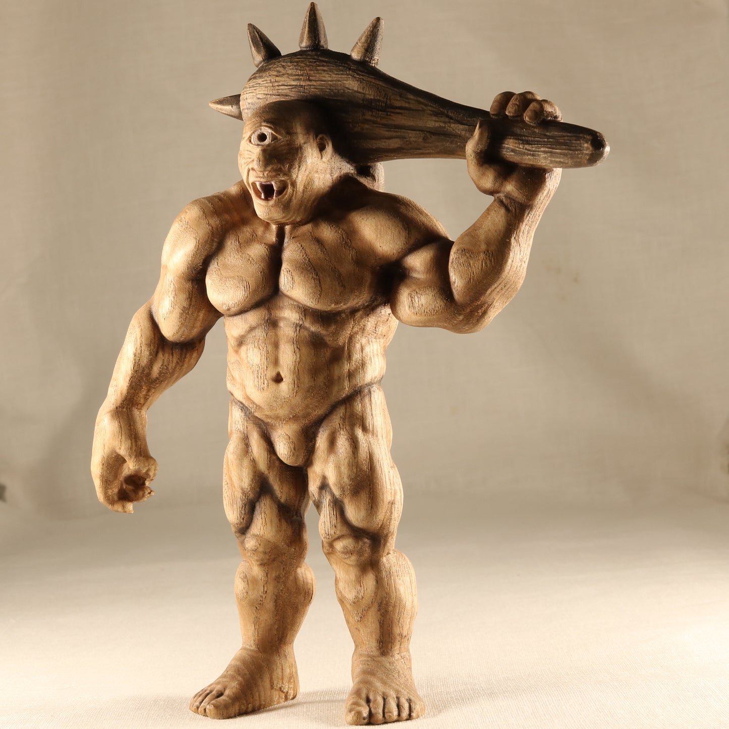 Cyclop Greek Sculpture Greek Mythology Monster Wooden Statue
