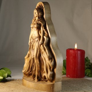Hecate statue Hecate altar Goddess statue Greek goddess Greek mythology Greek statue Hecate art Hecate figurine Wood carving Witchcraft