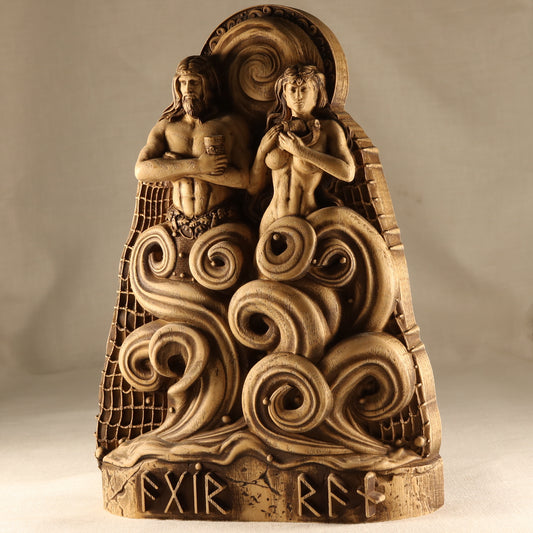 Aegir and Ran Norse Gods Statues