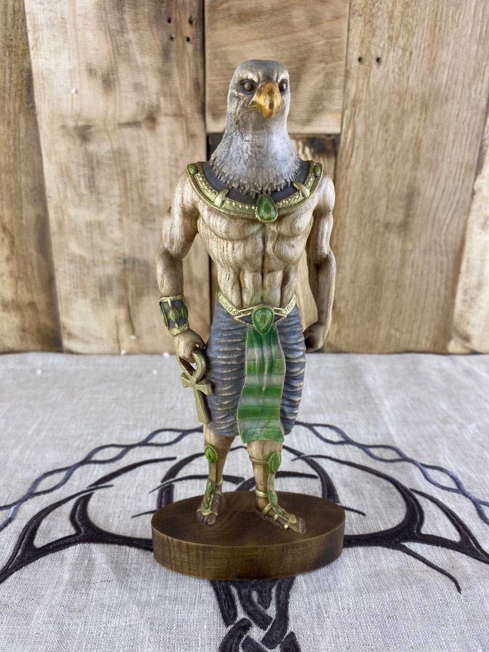 Horus Horus statue Eagle Ancient egypt Egyptian mythology Egyptian god God horus Wood figurine Home decor Woodstatue Woodcarving Decorstatue
