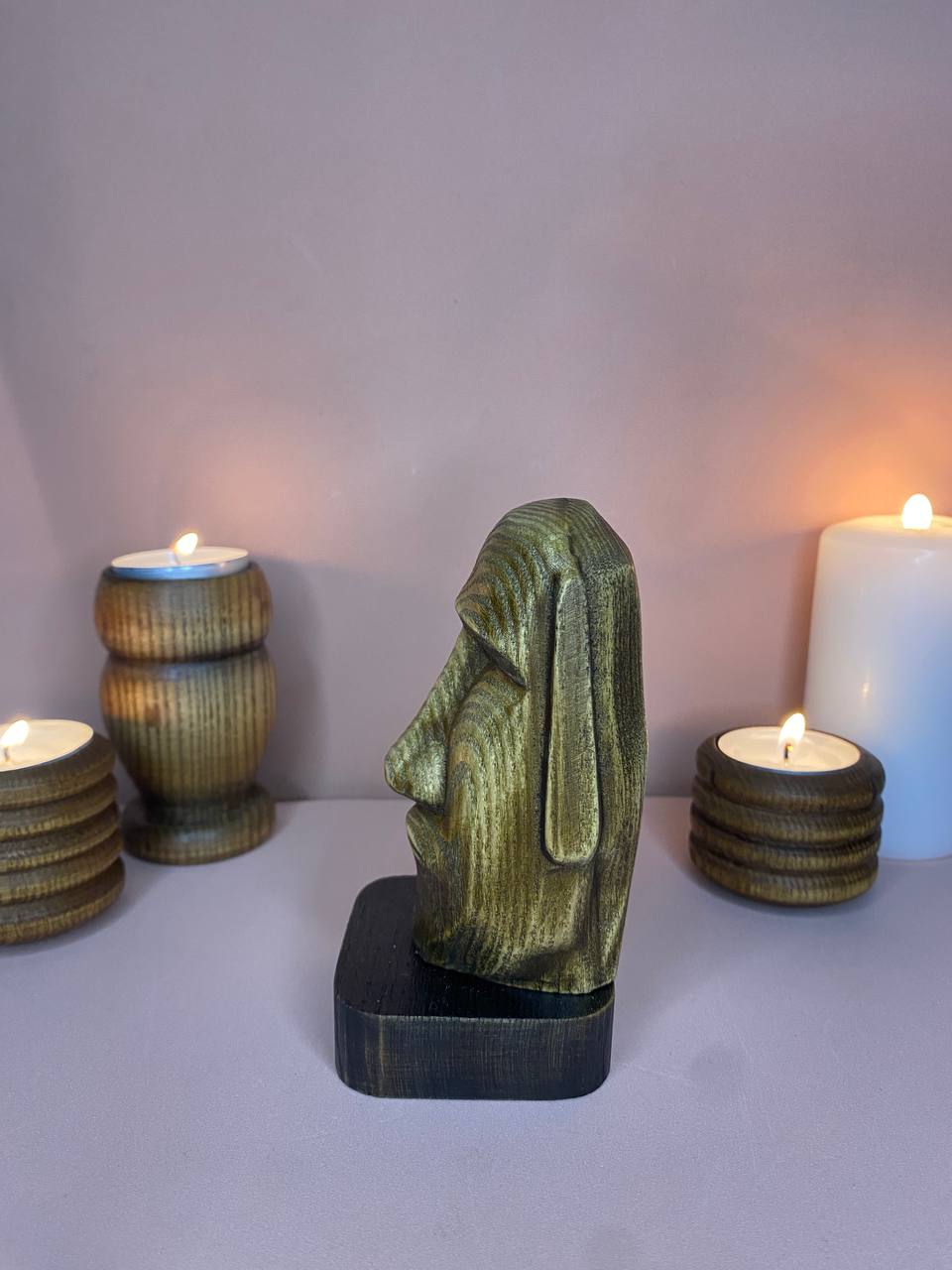 Moai statue Easter island statue Easter island head Moai head Moai wood carving Tiki bar Easter island Rapa nui Moai woodart Bust sculpture