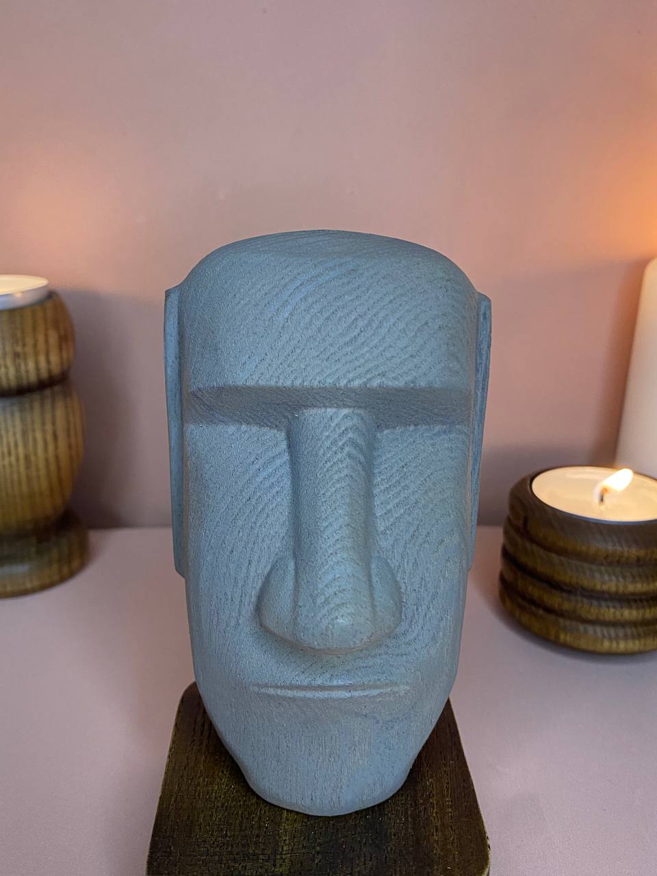 Moai statue Easter island statue Easter island head Moai head Moai wood carving Tiki bar Easter island Rapa nui Moai woodart Bust sculpture