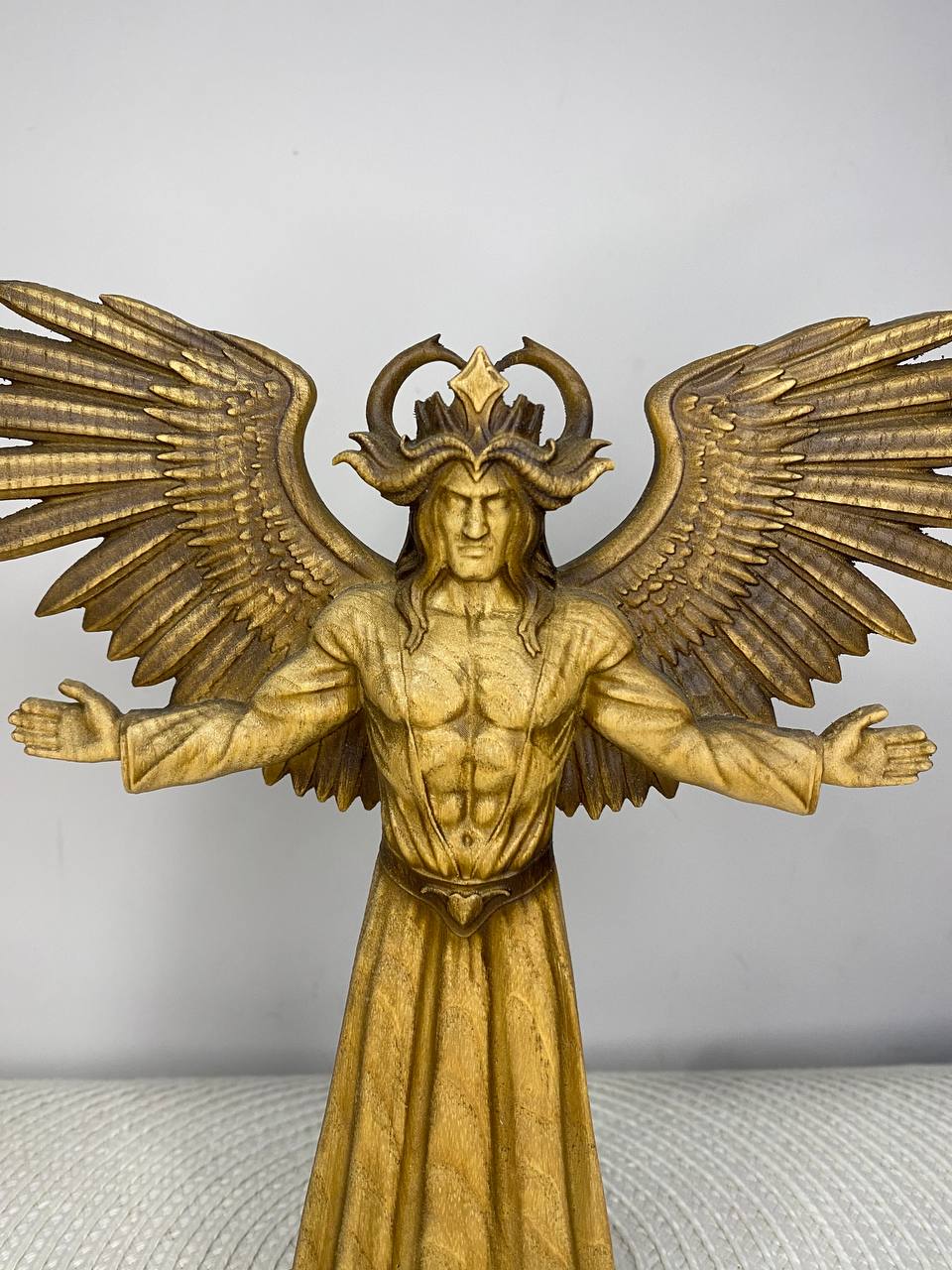 Satan statue Satanism Demon statue Devil statue Satanic Witchcraft Wood carving Demon art Demon decor Occult decor Satanael Occult art