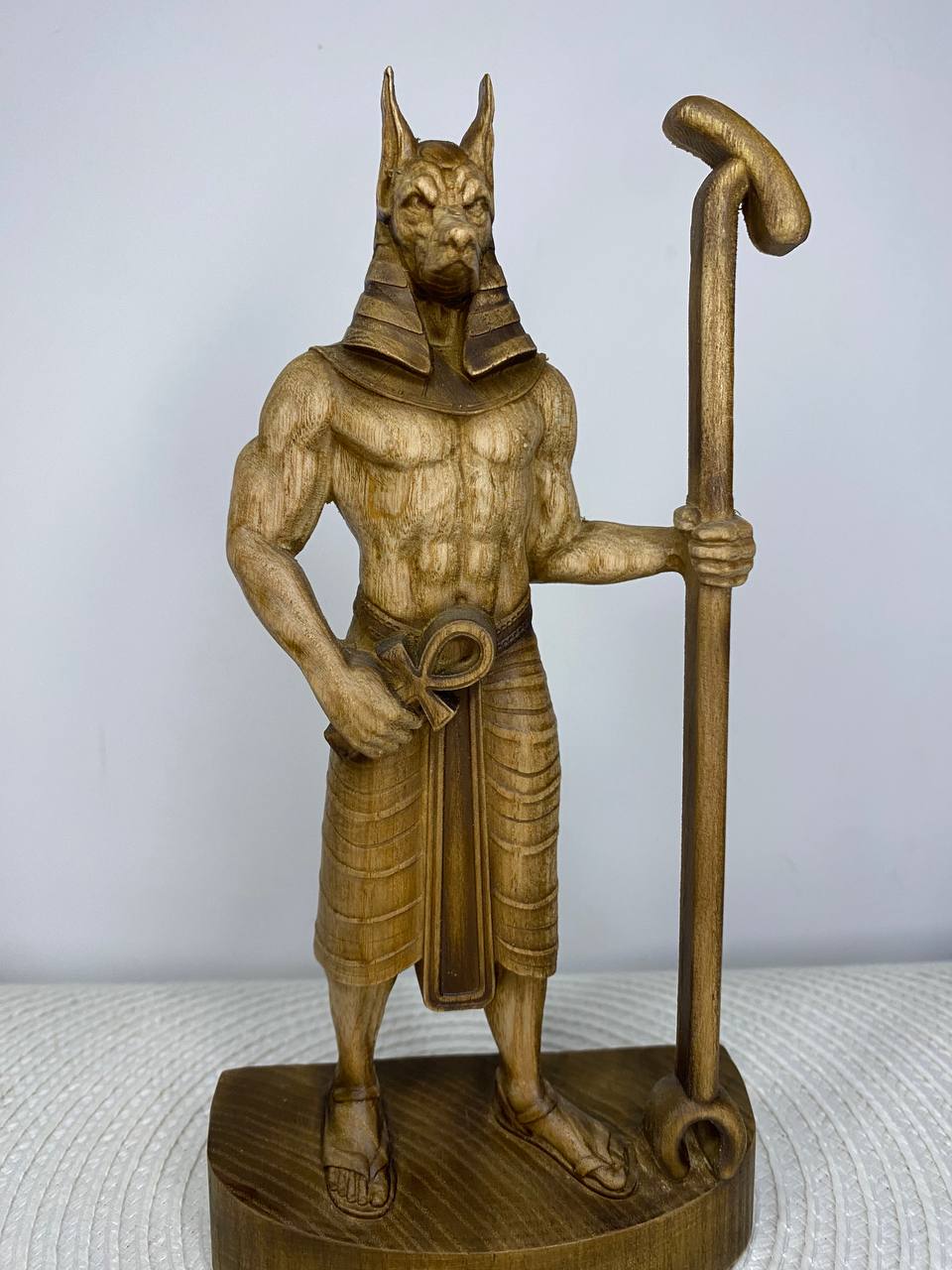 Anubis Wooden Statue – Egyptian God of Afterlife, Ancient Mythology Decor