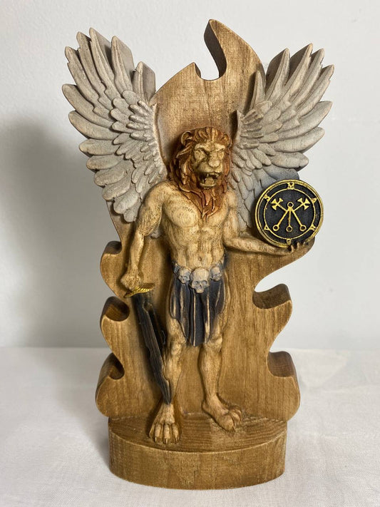 Marbas Demon statue Marbas demon Goetia demon Pagan altar Satanic statue Demonologystatue Wichcraft statue Marbas sigil