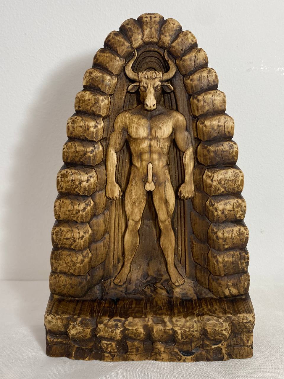 Wooden Minotaur Statue - Ancient Rome Statue