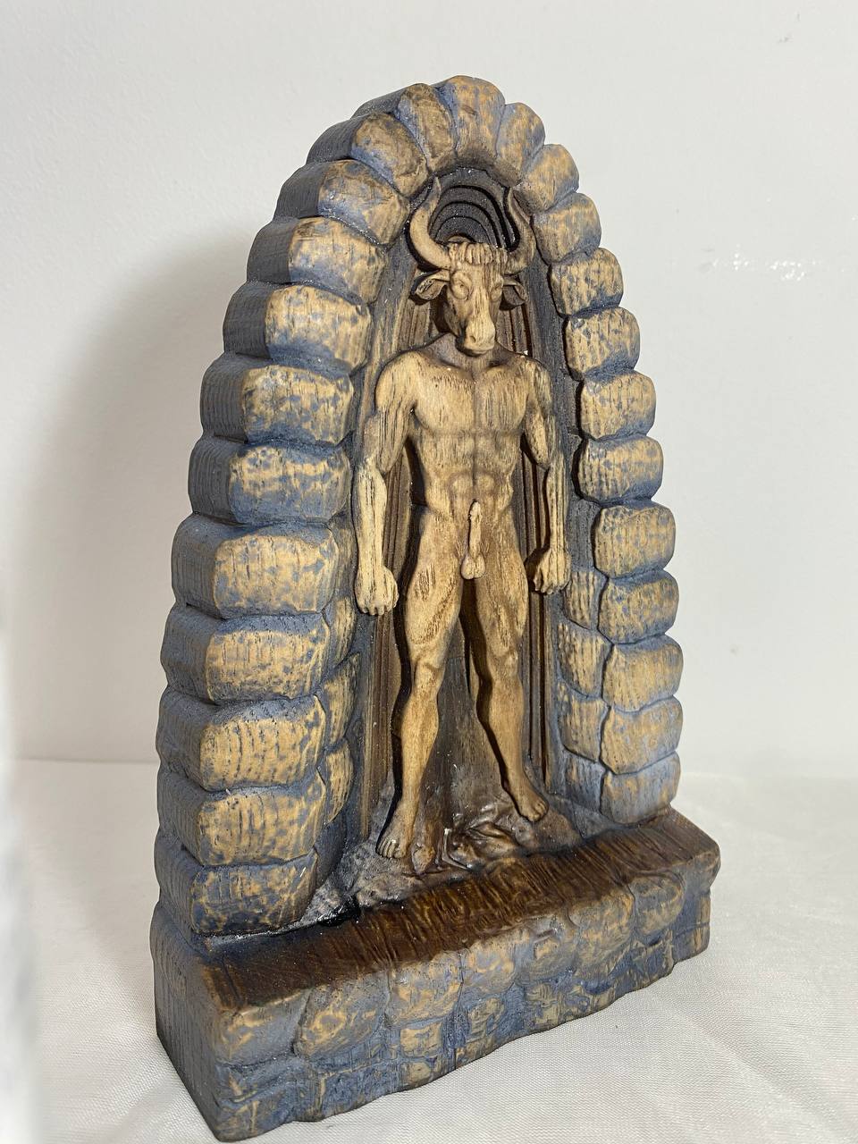 Wooden Minotaur Statue - Ancient Rome Statue