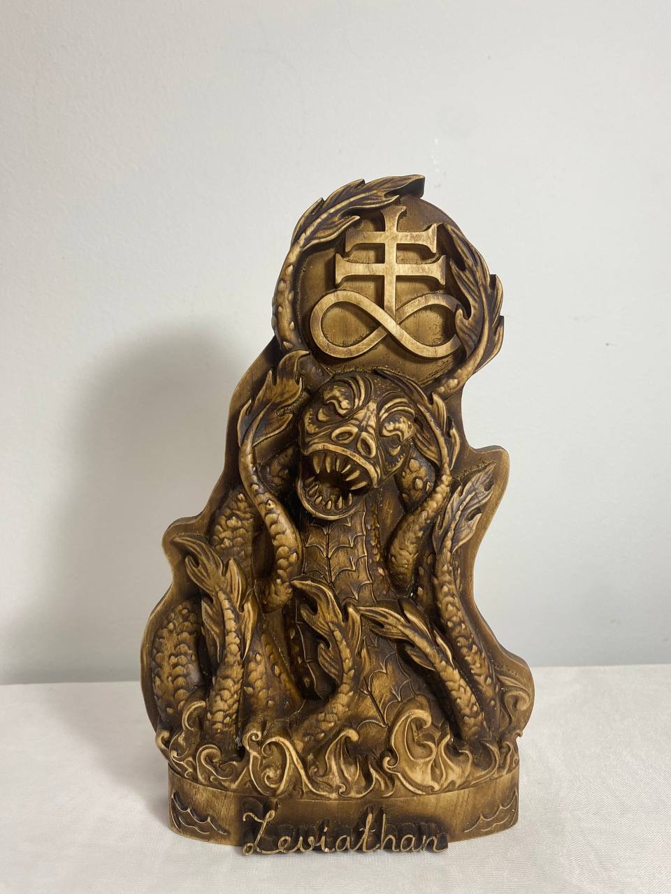 Leviathan Leviathan cross Leviathan monster Leviathan statue God of war Satanic cross Mythical creature Dragon sculpture Sea monster