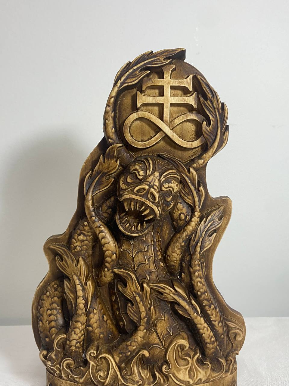Leviathan Leviathan cross Leviathan monster Leviathan statue God of war Satanic cross Mythical creature Dragon sculpture Sea monster