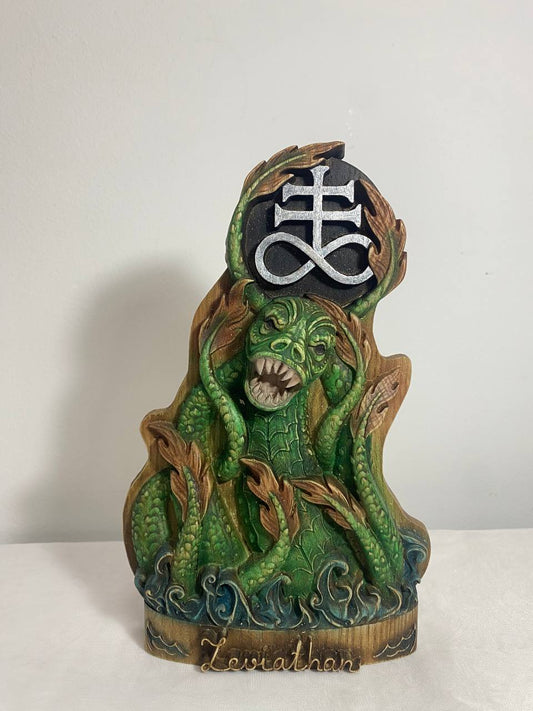 Leviathan Leviathan cross Leviathan monster Leviathan statue God of war Satanic cross Mythical creature Dragon sculpture Sea monster