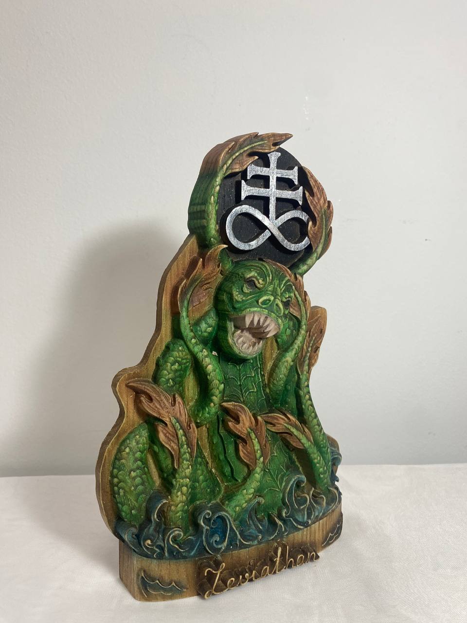 Leviathan Leviathan cross Leviathan monster Leviathan statue God of war Satanic cross Mythical creature Dragon sculpture Sea monster