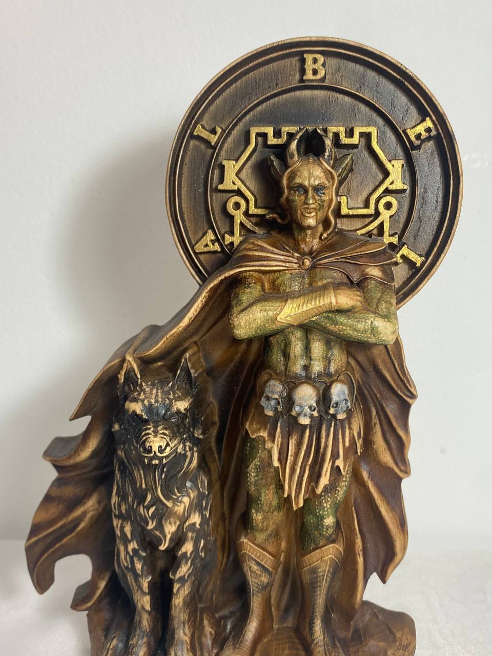 Belial, Demon statue, Wooden statue