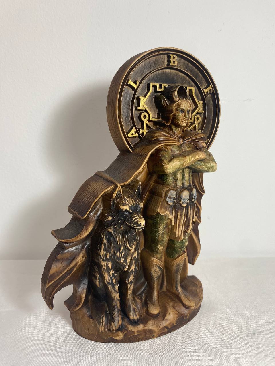Belial, Demon statue, Wooden statue