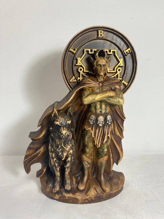 Belial Demon statue Wooden statue