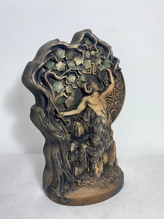 Faun Pan God Statue Wooden Greek  Statue