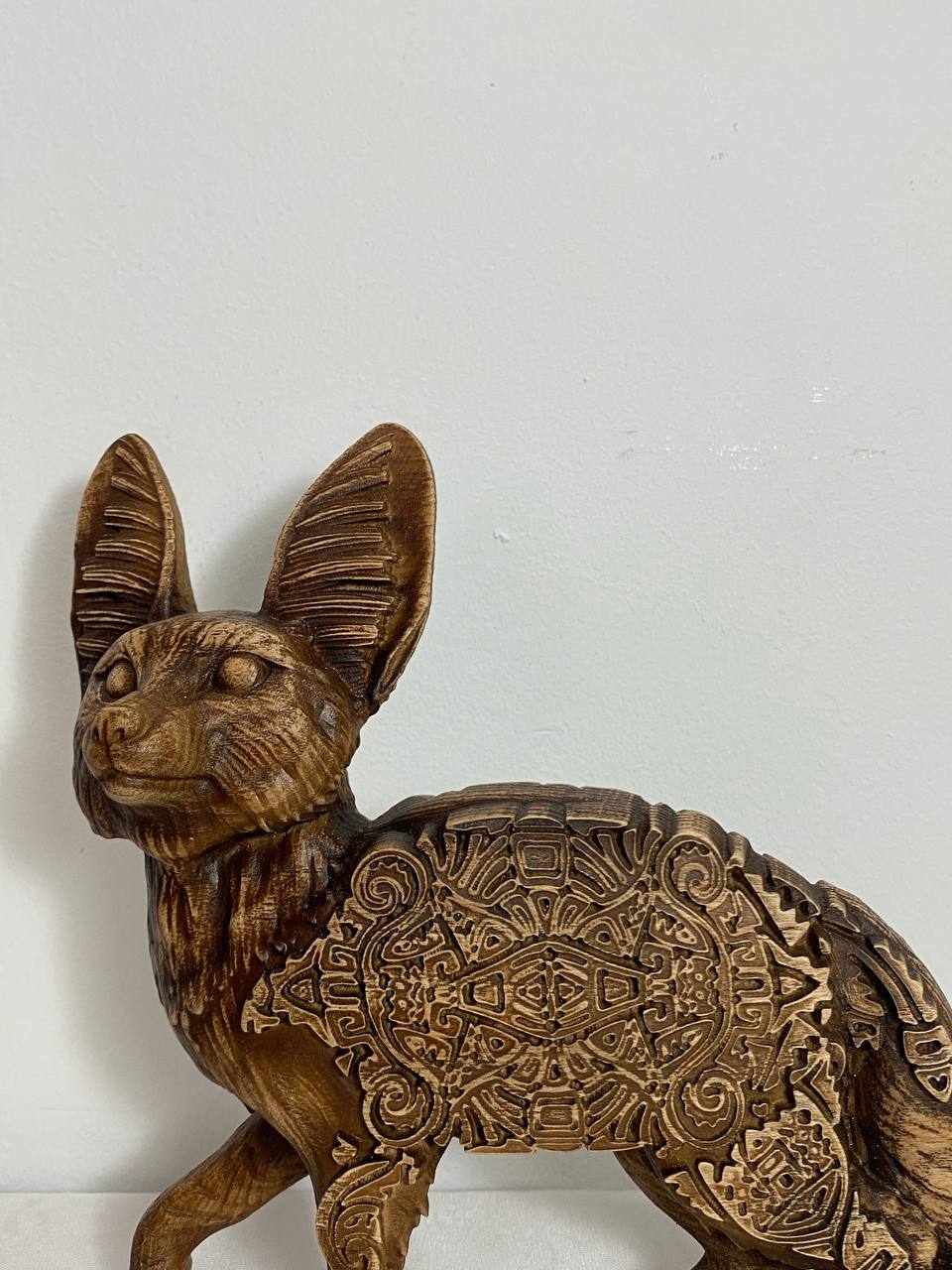 Fennec Fox Carved - African Safari Carved Wooden