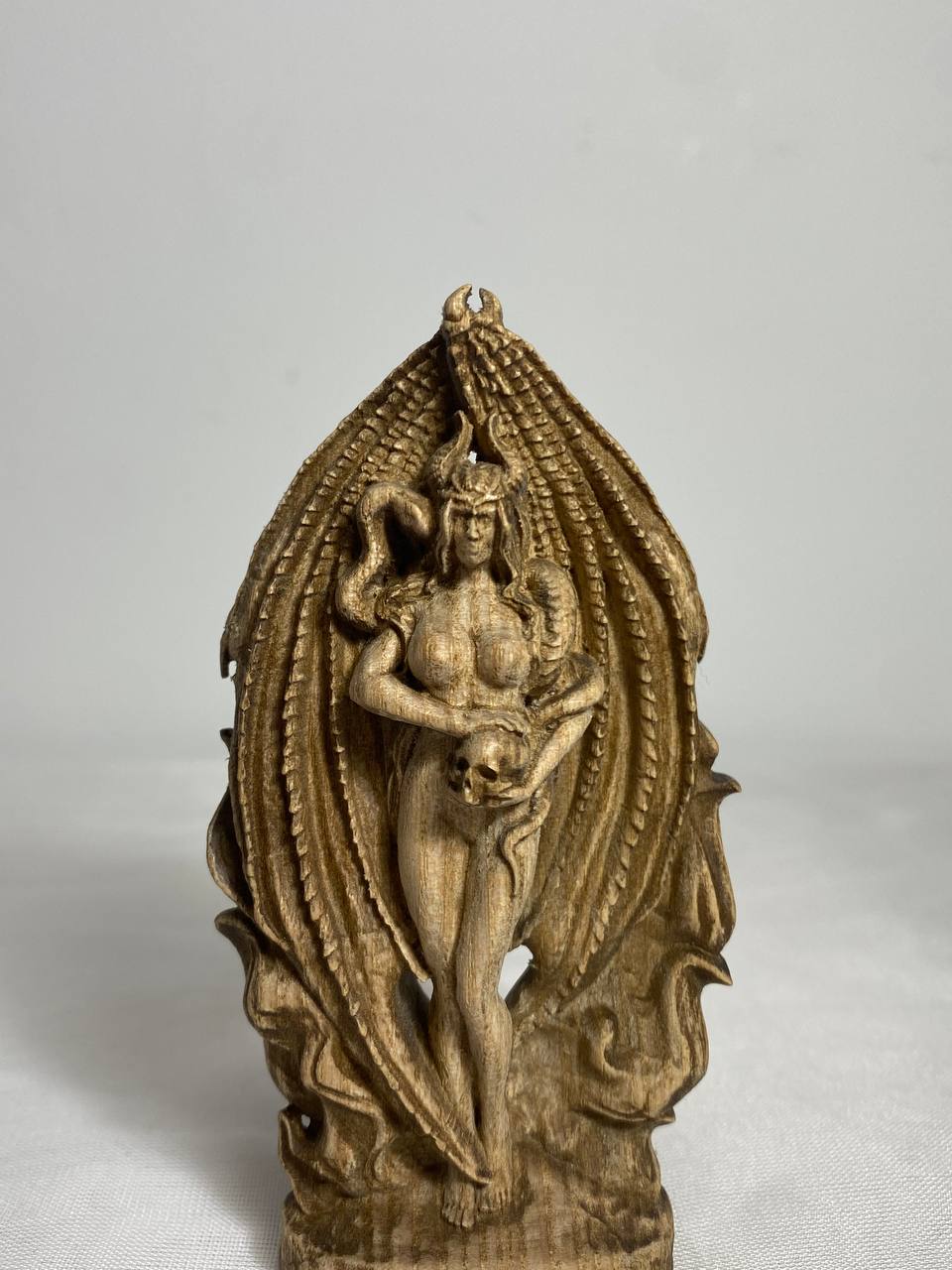 Wooden Mini Lilith Goddess Statue