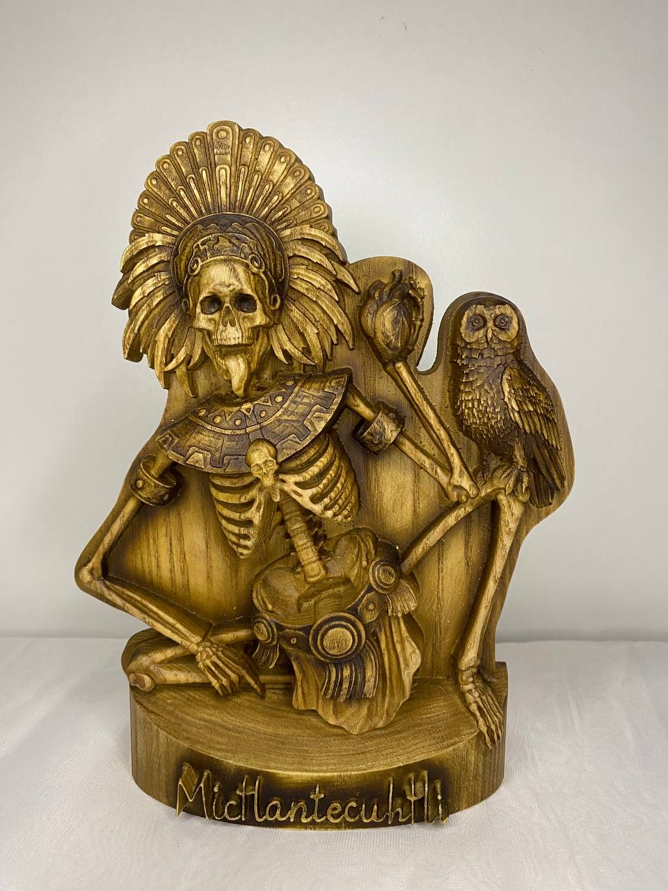 Mictlantecuhtli Mictlantecuhtli statue Aztec Aztec mythology Aztec art Mexican art Death Mictlantecuhtli art Wood statue Wood carving