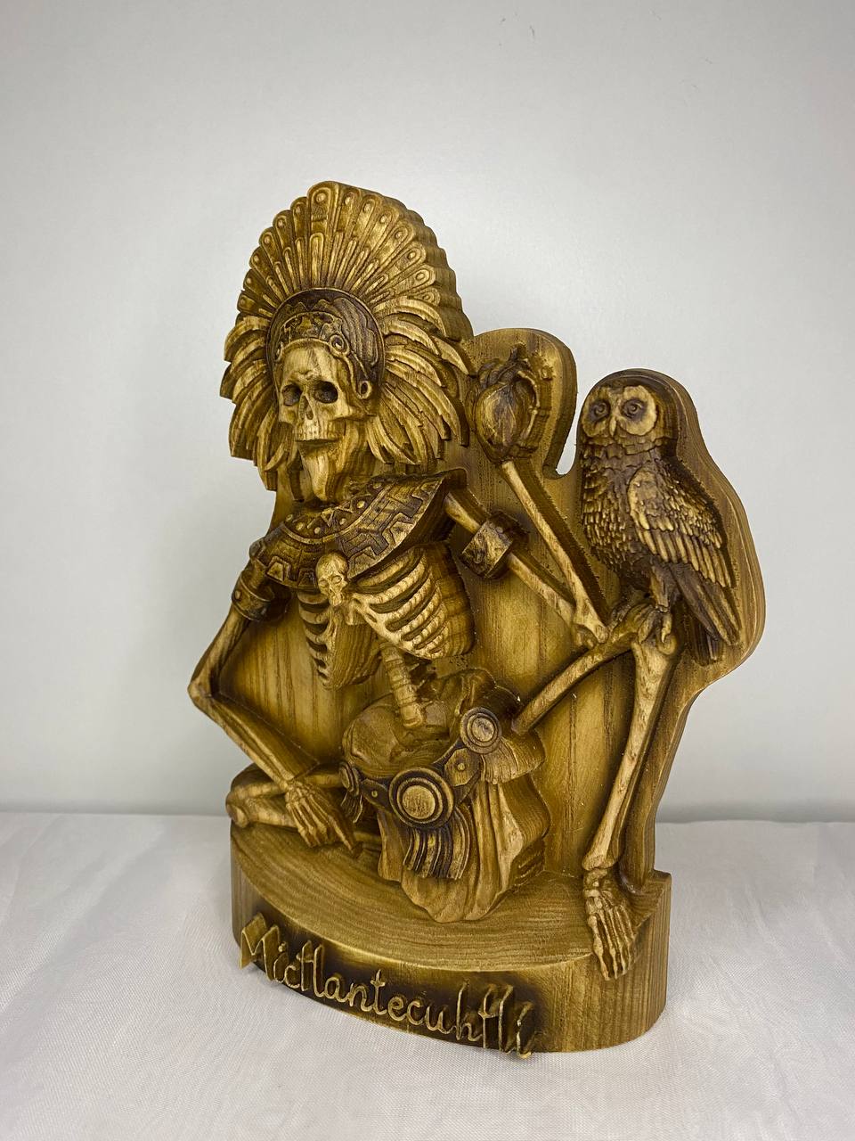 Mictlantecuhtli Mictlantecuhtli statue Aztec Aztec mythology Aztec art Mexican art Death Mictlantecuhtli art Wood statue Wood carving