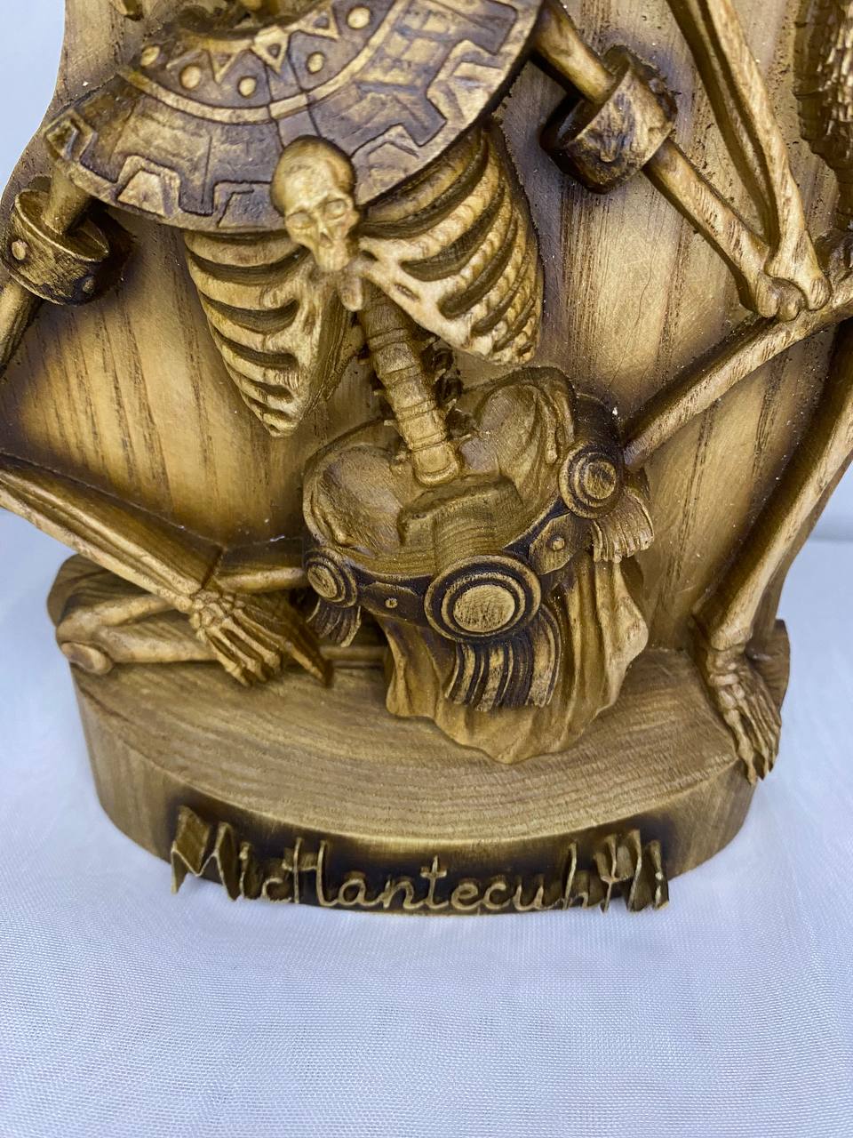 Mictlantecuhtli Mictlantecuhtli statue Aztec Aztec mythology Aztec art Mexican art Death Mictlantecuhtli art Wood statue Wood carving