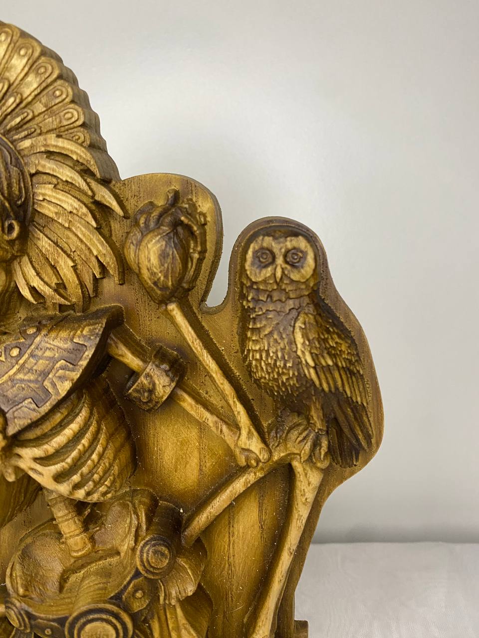 Mictlantecuhtli Mictlantecuhtli statue Aztec Aztec mythology Aztec art Mexican art Death Mictlantecuhtli art Wood statue Wood carving
