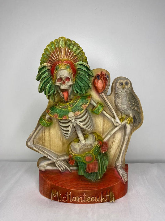 Mictlantecuhtli Mictlantecuhtli statue Aztec Aztec mythology Aztec art Mexican art Death Mictlantecuhtli art Wood statue Wood carving