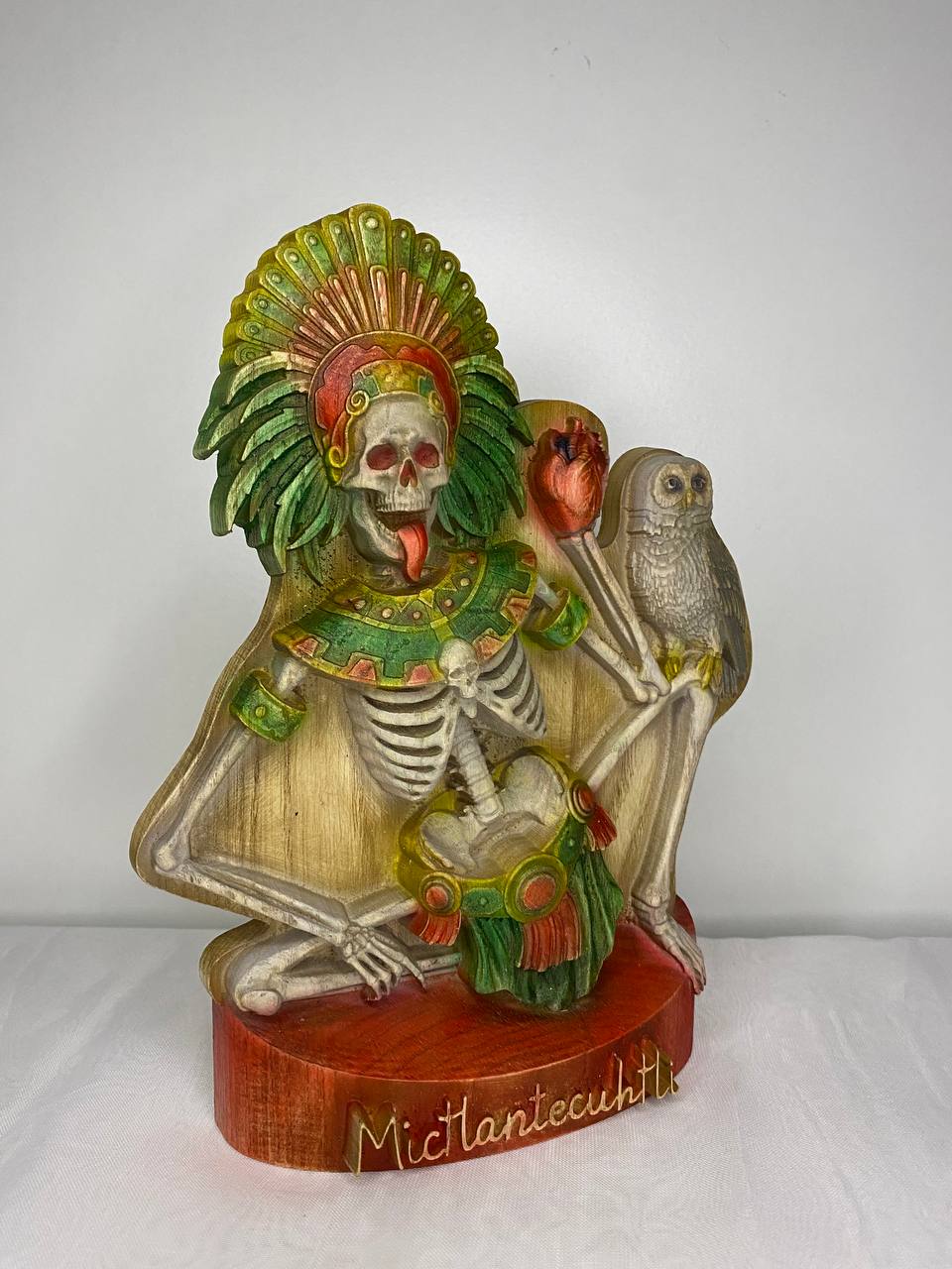 Mictlantecuhtli Mictlantecuhtli statue Aztec Aztec mythology Aztec art Mexican art Death Mictlantecuhtli art Wood statue Wood carving