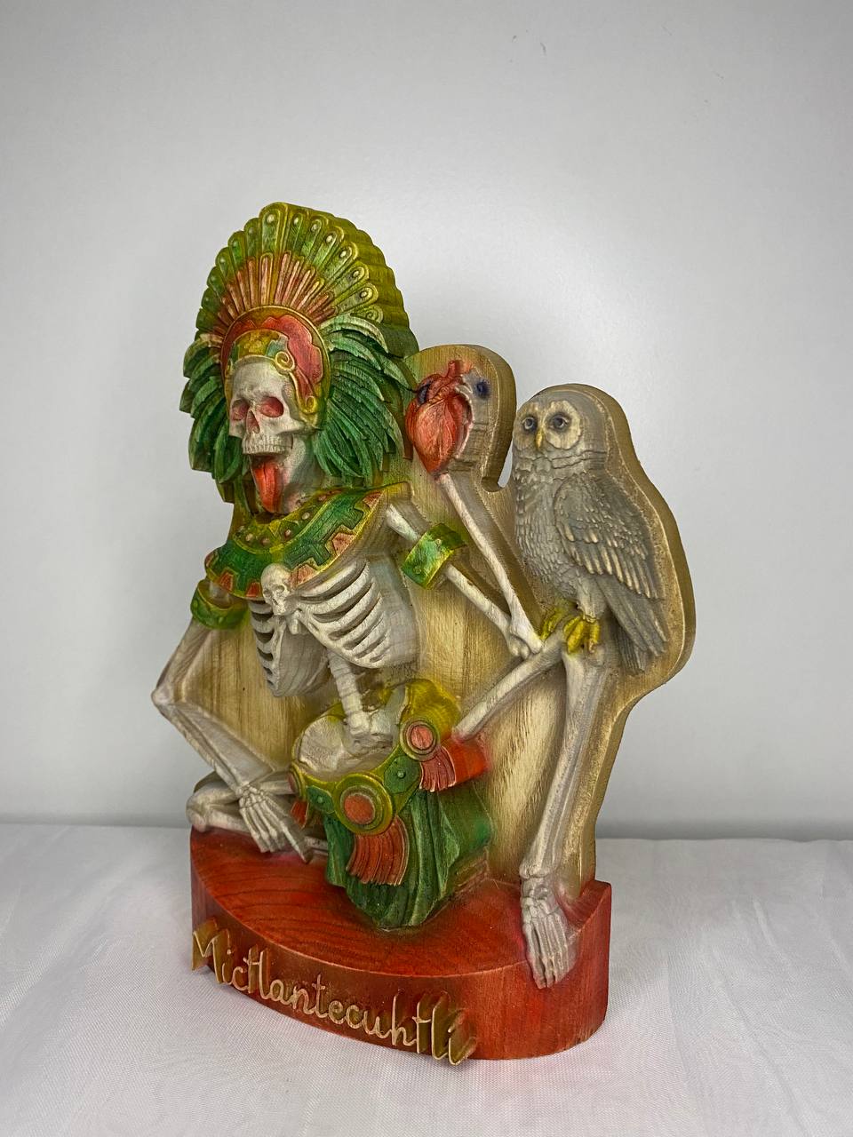 Mictlantecuhtli Mictlantecuhtli statue Aztec Aztec mythology Aztec art Mexican art Death Mictlantecuhtli art Wood statue Wood carving