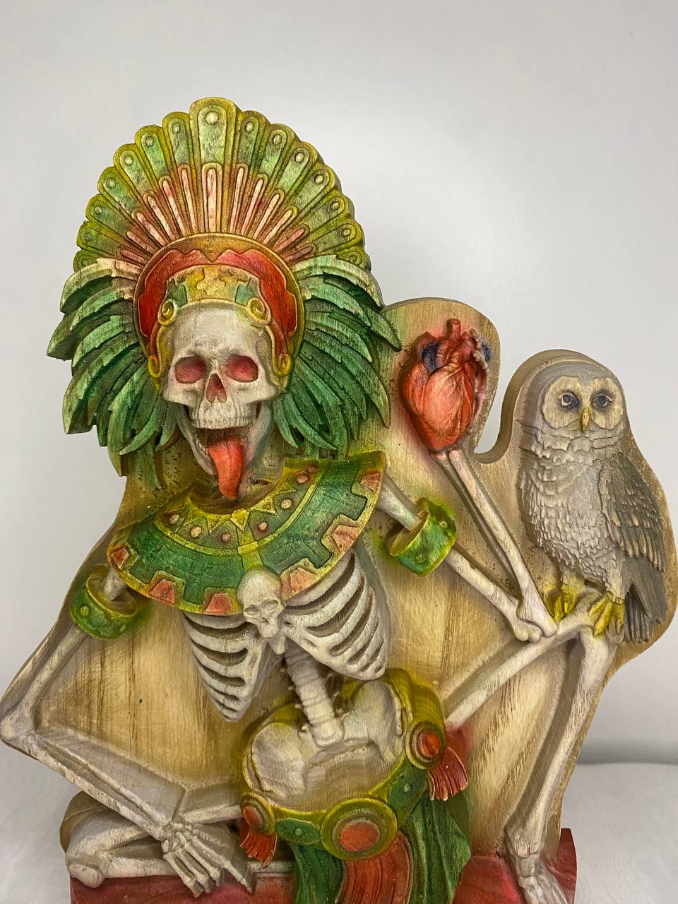 Mictlantecuhtli Mictlantecuhtli statue Aztec Aztec mythology Aztec art Mexican art Death Mictlantecuhtli art Wood statue Wood carving