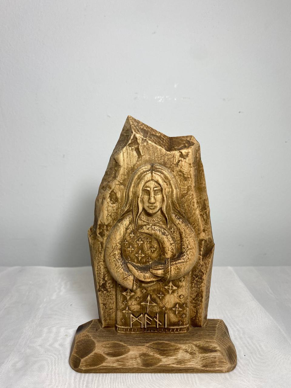 Mani Wooden sculpture Norse gods Mini