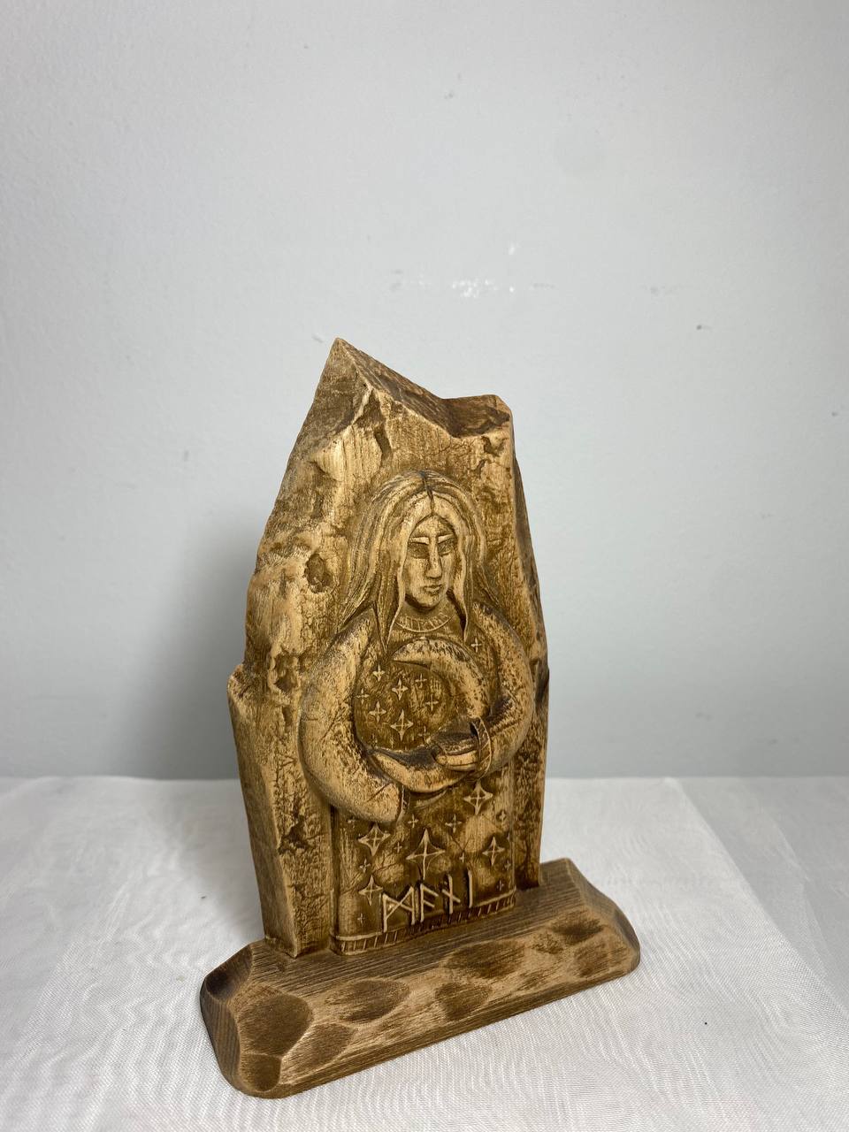Mani Wooden sculpture Norse gods Mini