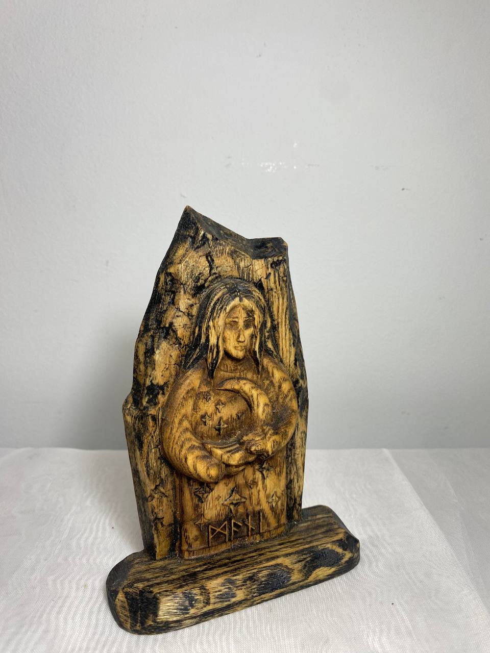 Mani Wooden sculpture Norse gods Mini