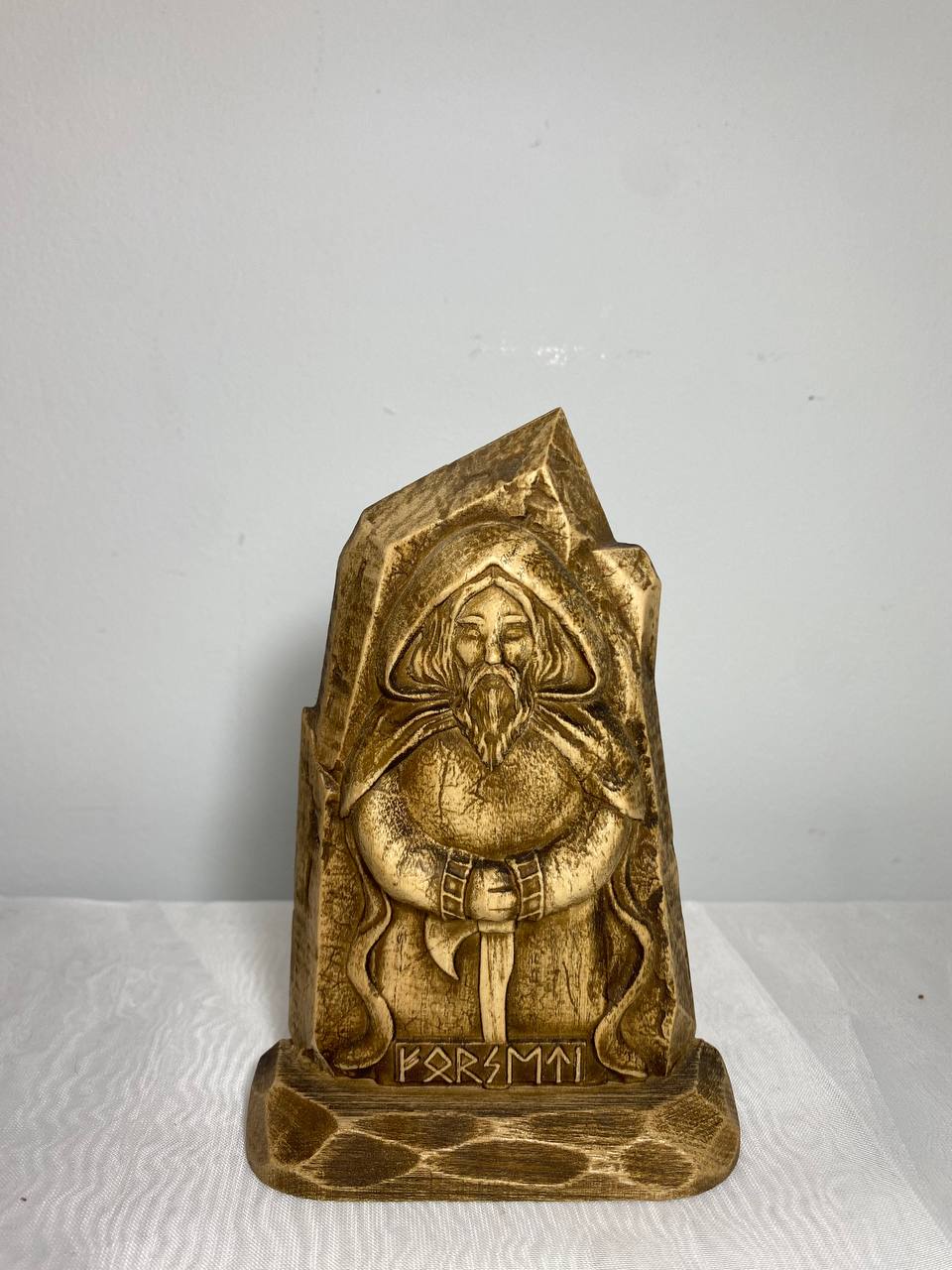 Forseti wooden statue Religious celtic god Mini statue