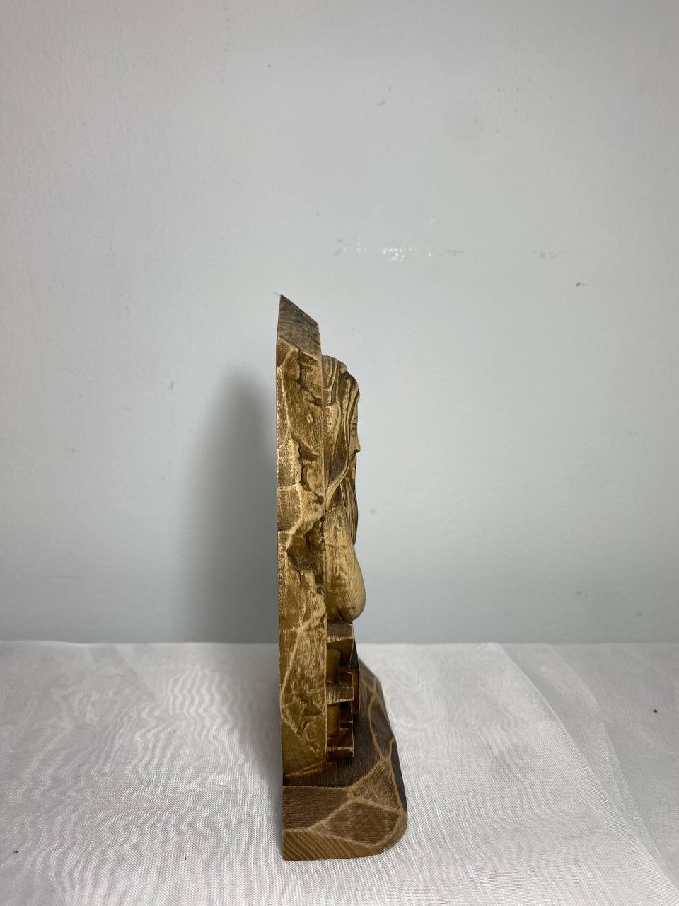 Thor statue Norse pagan Viking gods Wood mini sculpture