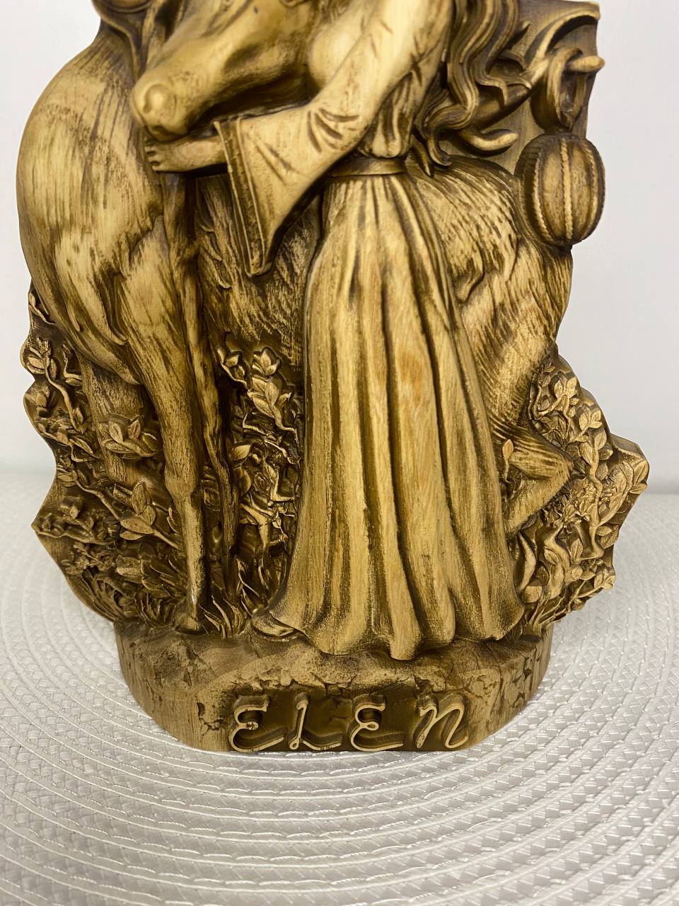 Elen Celtic Goddess Wooden Statue