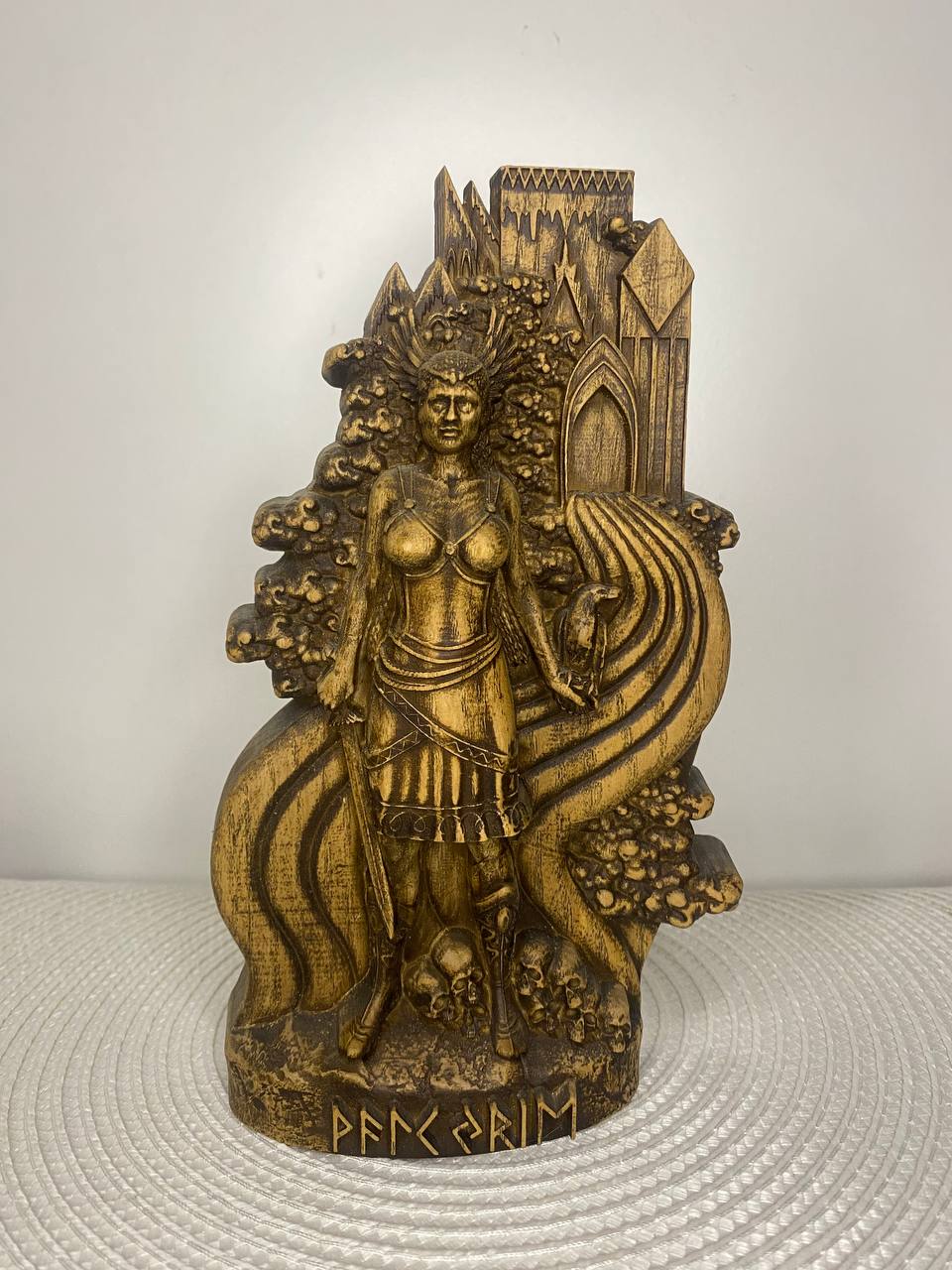 Valkyrie Norse Goddess Wooden Statue
