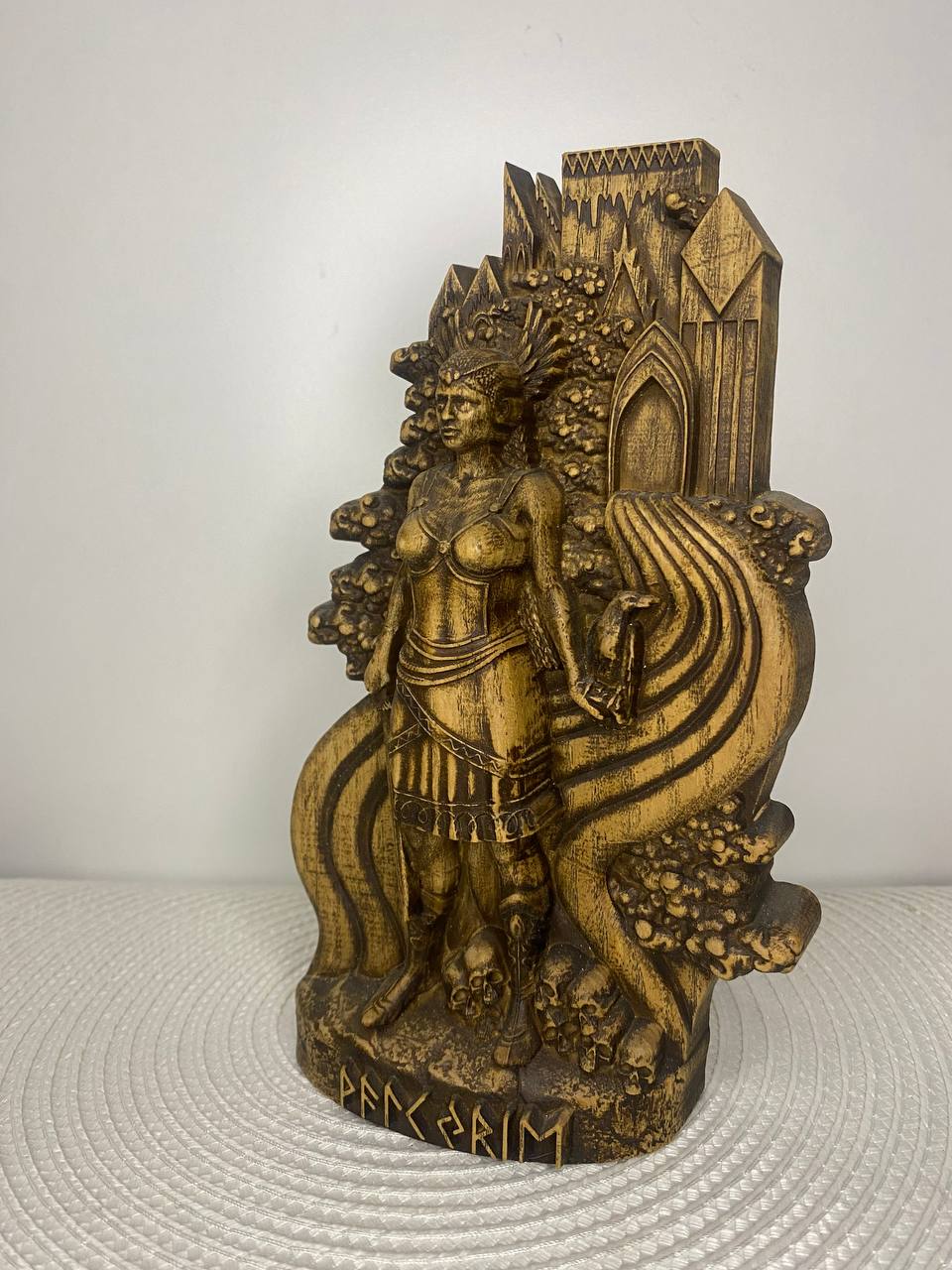 Valkyrie Norse Goddess Wooden Statue