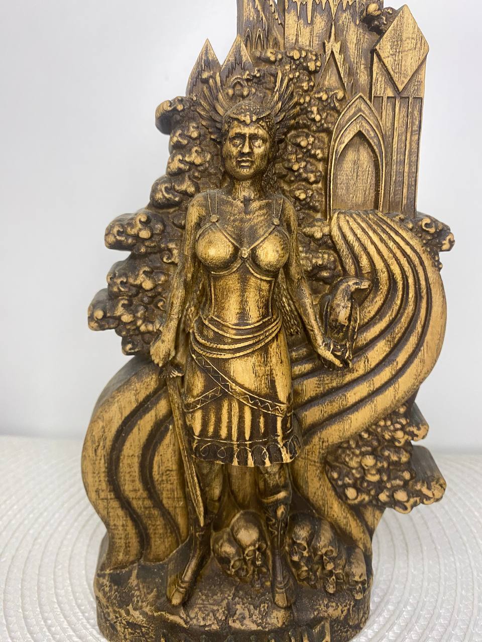 Valkyrie Norse Goddess Wooden Statue