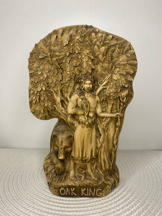 Oak king Holly king Norse mythology Woodcarving