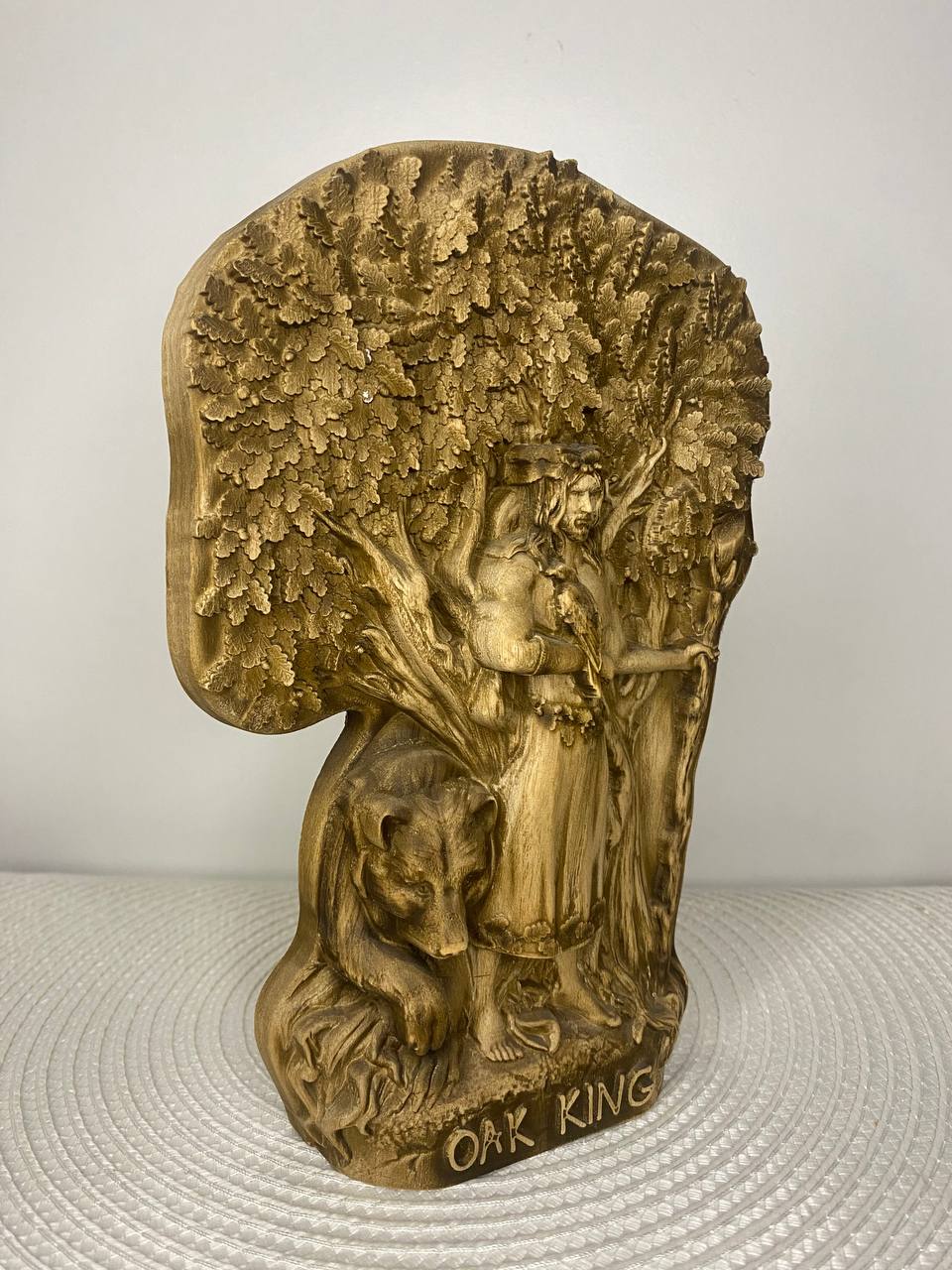 Oak king Holly king Norse mythology Woodcarving