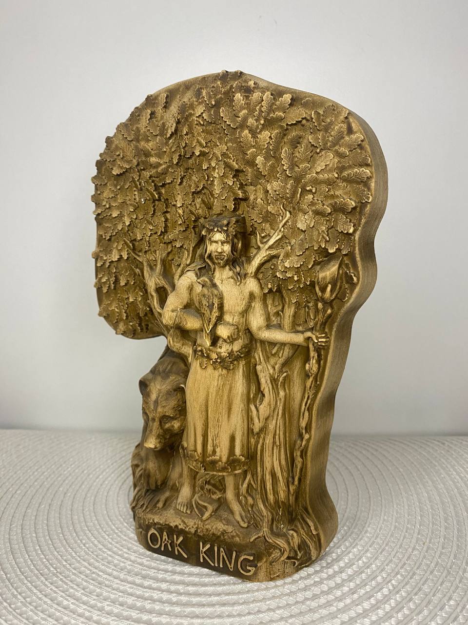 Oak king Holly king Norse mythology Woodcarving