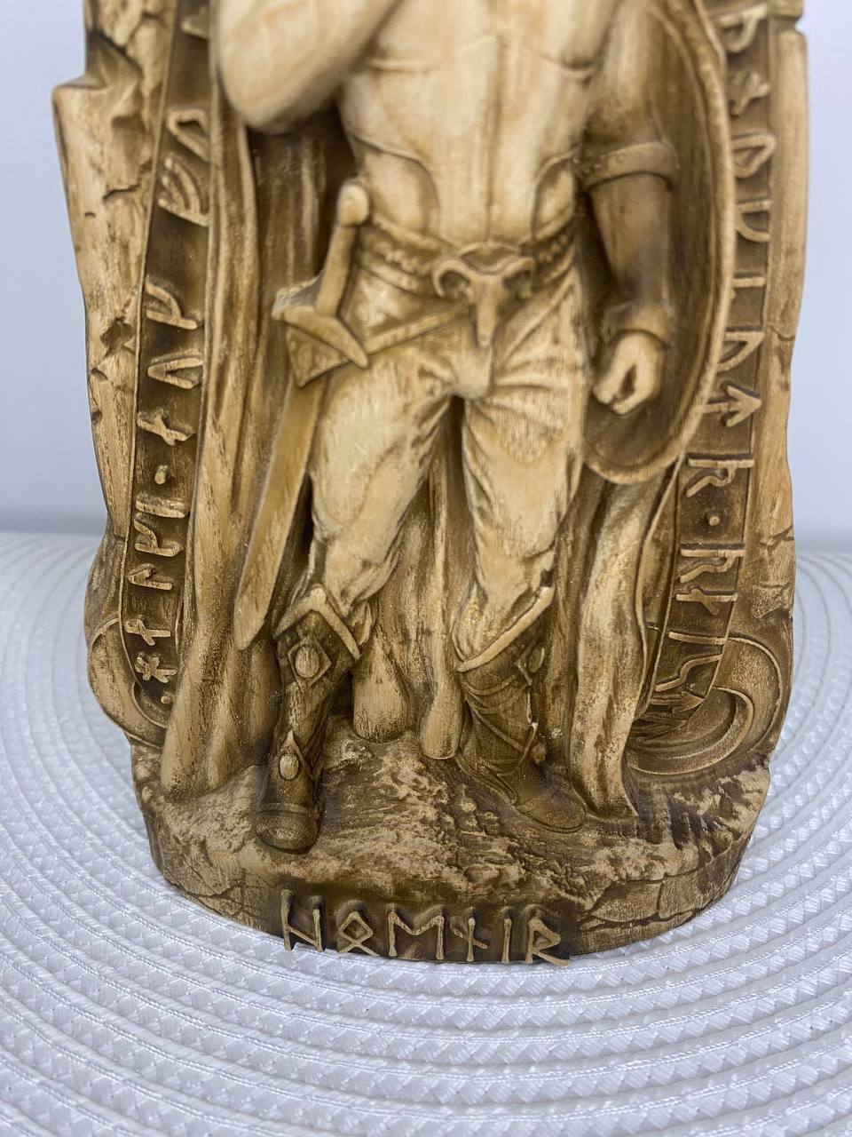 Hoenir Viking Altar Statue - Wooden Norse Altar
