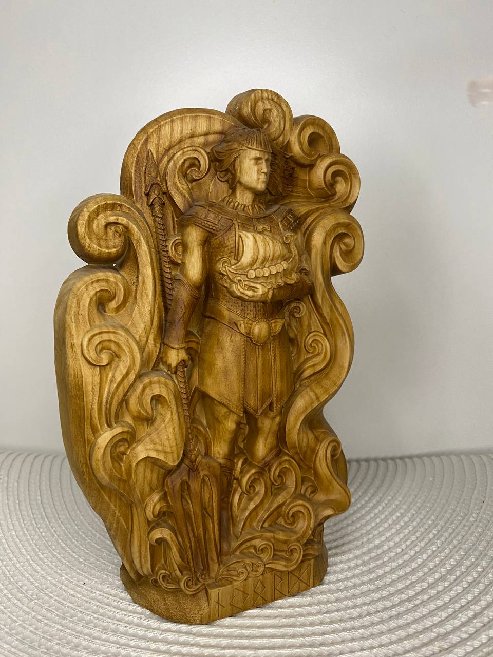 Njord Wood carving Wood sculpture