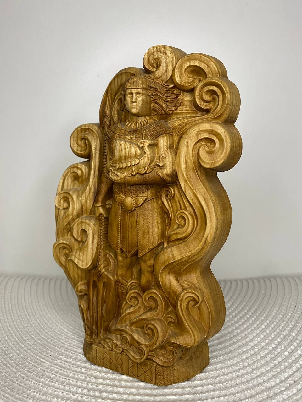 Njord Wood carving Wood sculpture
