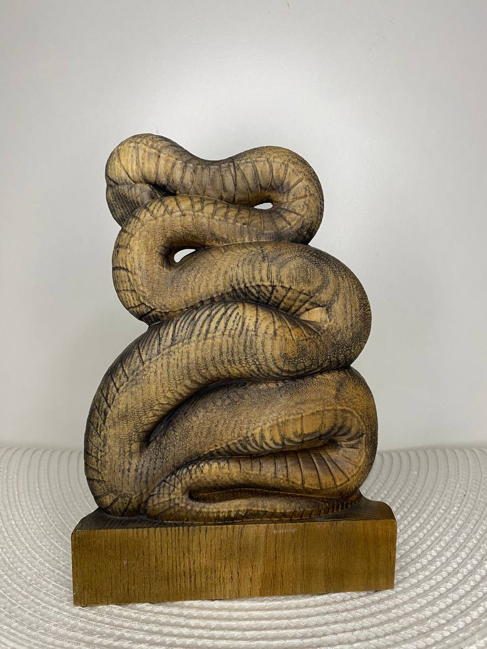 Loki Statue Norse - Wooden Scandinavian Sculpture