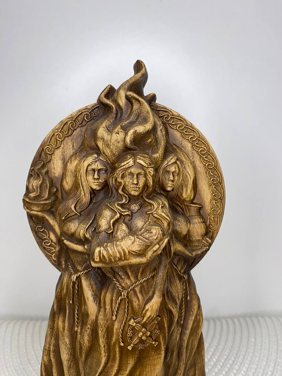 Brigid Fertility Goddess Celtic goddess Wooden statue