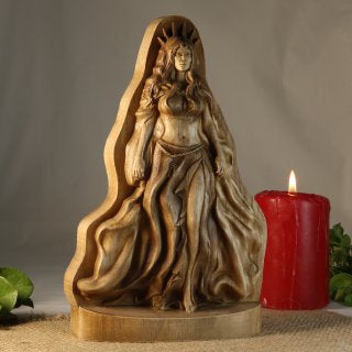 Hecate statue Hecate altar Goddess statue Greek goddess Greek mythology Greek statue Hecate art Hecate figurine Wood carving Witchcraft