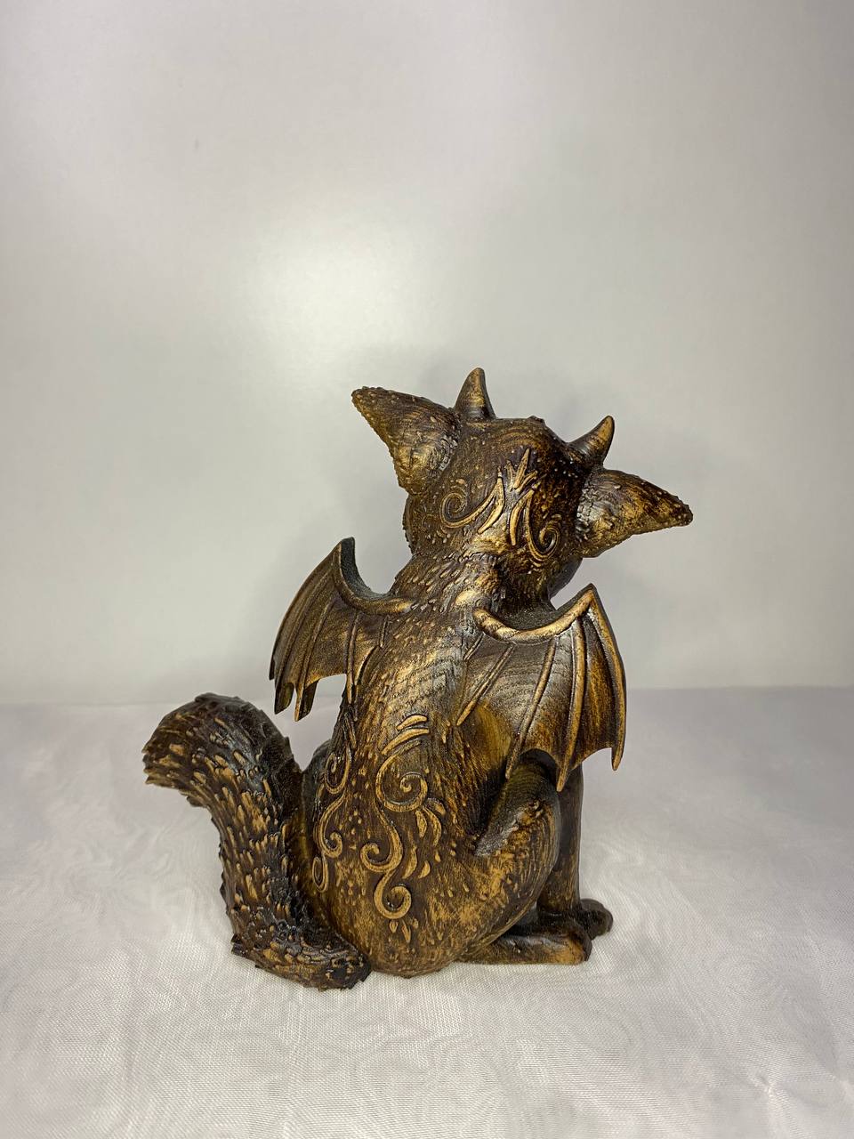 Pooka Puca Celtic mythology Celtic statue Irish folklore Fairy Mystical animal Animal totem Spirit animal Celtic carving Wood carving Pagan